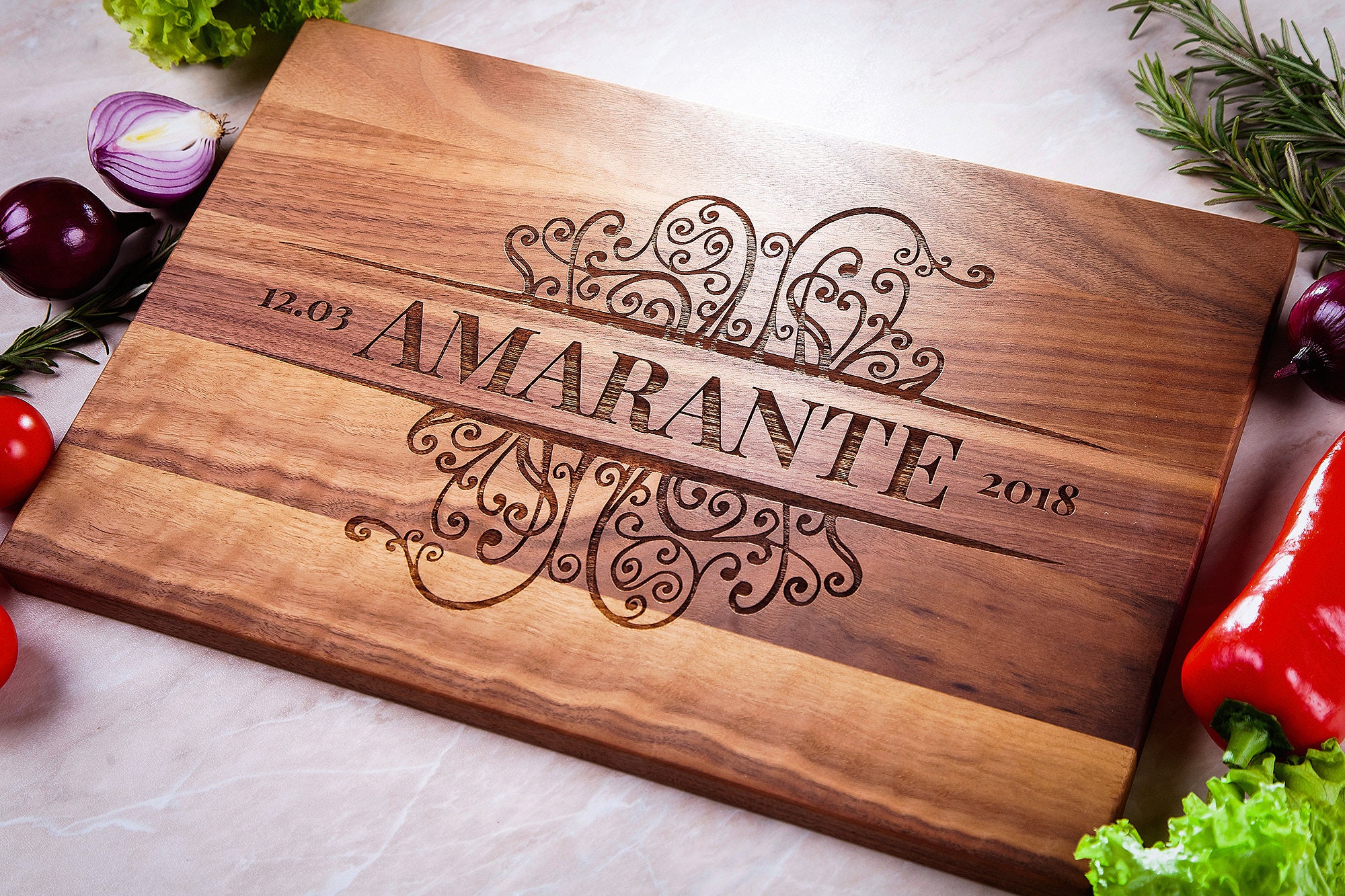Personalized Cutting Board Bridal Shower Gift Family Name Etsy