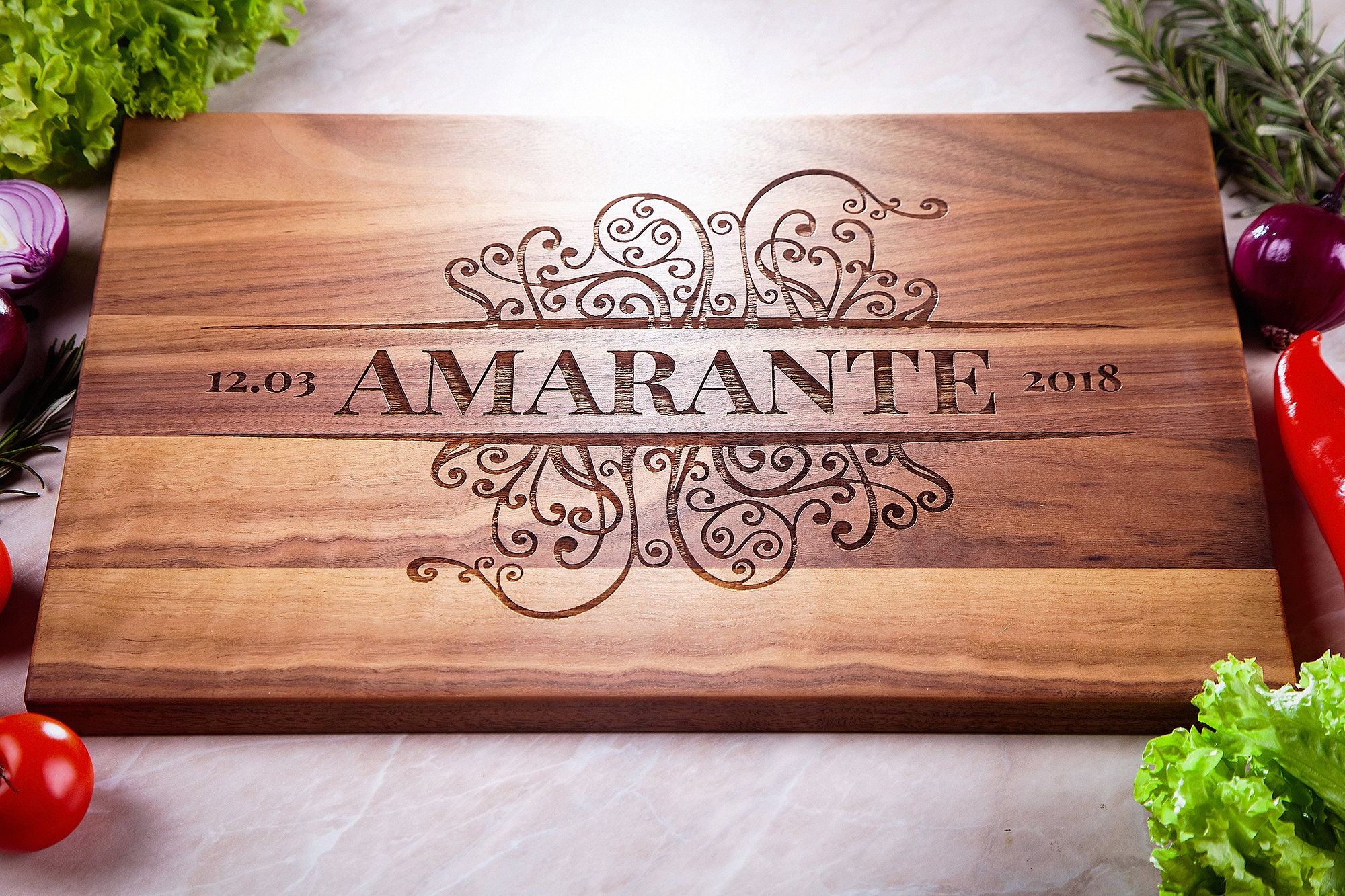 Personalized Cutting Board Bridal Shower Gift Family Name Etsy