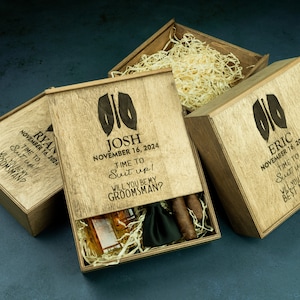 Engraved Proposal Box for Best Man, Man of Honor Gift Box, Personalized Groomsmen Gifts