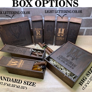 Groomsmen Gift Box, Personalized Shot Glass Set, Groomsmen Proposal, Cigar Gift Box, Bachelor party gift, Groomsman Proposal gift image 4