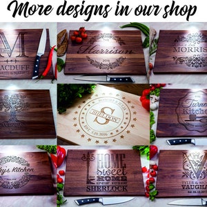 Personalized cutting board wedding gift for the couple christmas gift for mom image 3