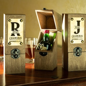 Groomsmen Proposal Box Be My Groomsman Ask Box for Groomsman Gift Groomsmen Box Sets for Groomsman Invitation Box with Custom Engraving