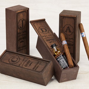 Groomsmen proposal box will you be my groomsman, Best man proposal, bachelor party, Father of bride gift, Cigar gift box, Keepsake box image 3