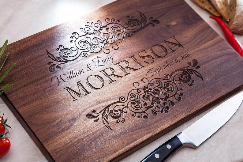 Wedding gift Personalized cutting board Bridal shower gift Custom cutting board Engagement gift Wedding day gift, christmas gift image 8