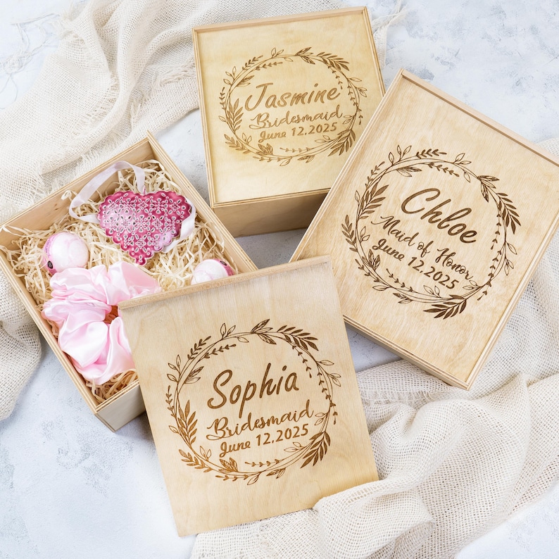 Bridesmaid Gift Box Personalized, Maid of Honor Proposal Gift Idea ...