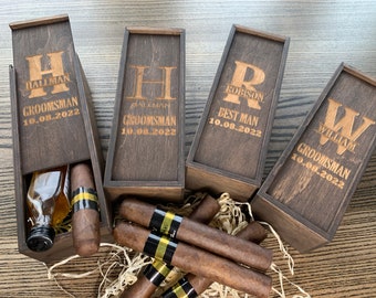 Personalized Groomsmen Gift Box, Groomsmen Proposal Box, Best Man Proposal, Groomsmen Invitation Gift, Engraved Shot Glasses, Wedding Favors