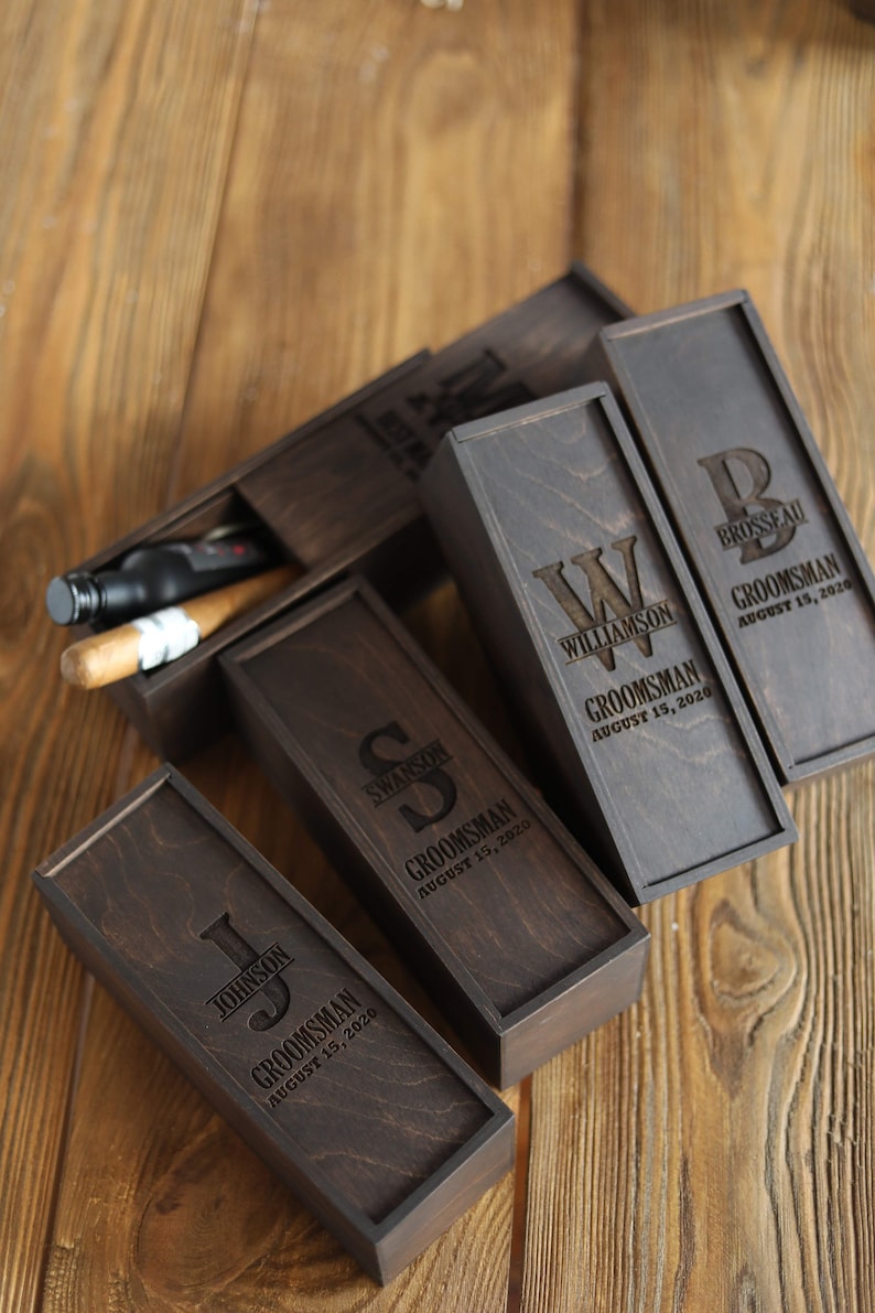 Aangepaste Groomsmen Gift Box voor Groomsmen Uitnodiging, Groomsman Proposal box, Beste Man cadeau, Zult u mijn Beste Man zijn, Wedding Day Gift Box afbeelding 9