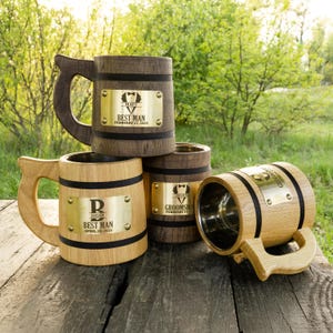 Medieval Beer Mug, Viking Wooden Tankard, Customizable Beer Stein, Beer Festival Wood Mug Gift for Men, Dad Birthday, Brewing Wood Mug
