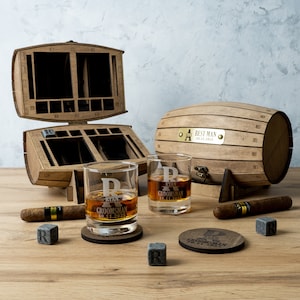 Whiskey Barrel Gift for Wedding Best Man Groomsmen Man of Honor Usher Officiant Father of Bride Groom, 5th Anniversary Gift for Husband