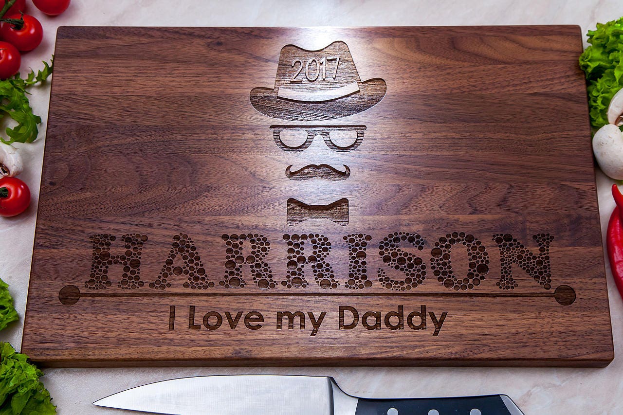 Personalized Cutting Board Fathers Day Gift Daddy Gifts Etsy