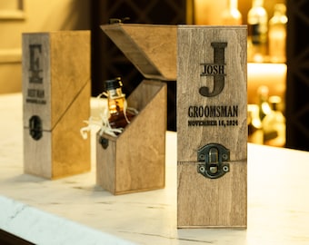 Engraved Wooden Groomsmen Gift Box: Personalized Keepsake