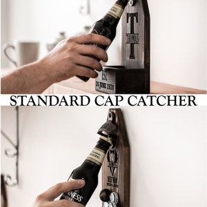 Personalized Beer Bottle Opener with cap catcher for Groomsmen gift, groomsmen proposal, Best Man Gift, Groomsmen Gifts Party Favors image 4