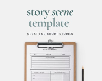 Story Scene Planner - Printable PDF - Instant Download - Great for Creative Writers