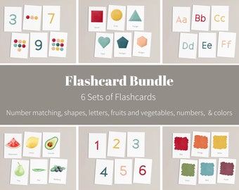 BUNDLE Flashcards pour tout-petits imprimables