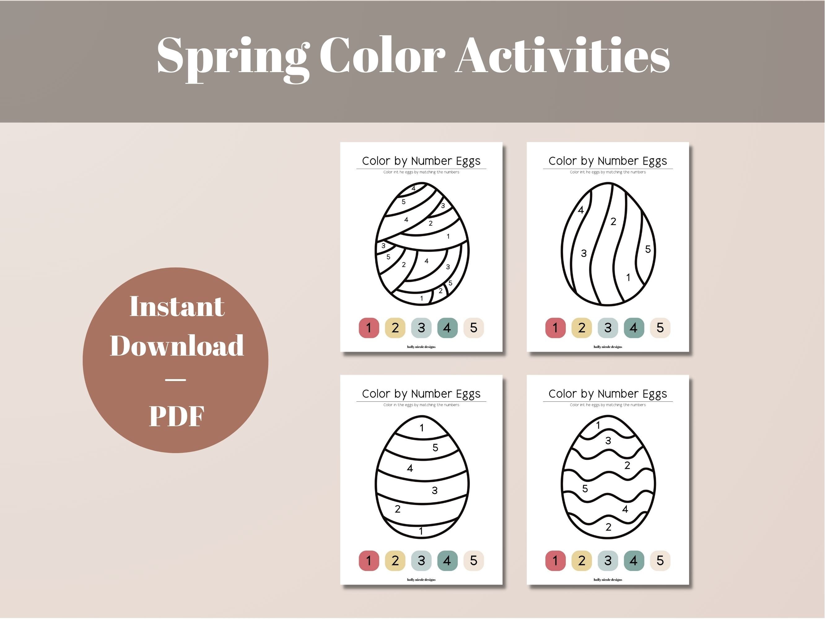 Spring Color Activites Spring Color Activities Printable - Etsy