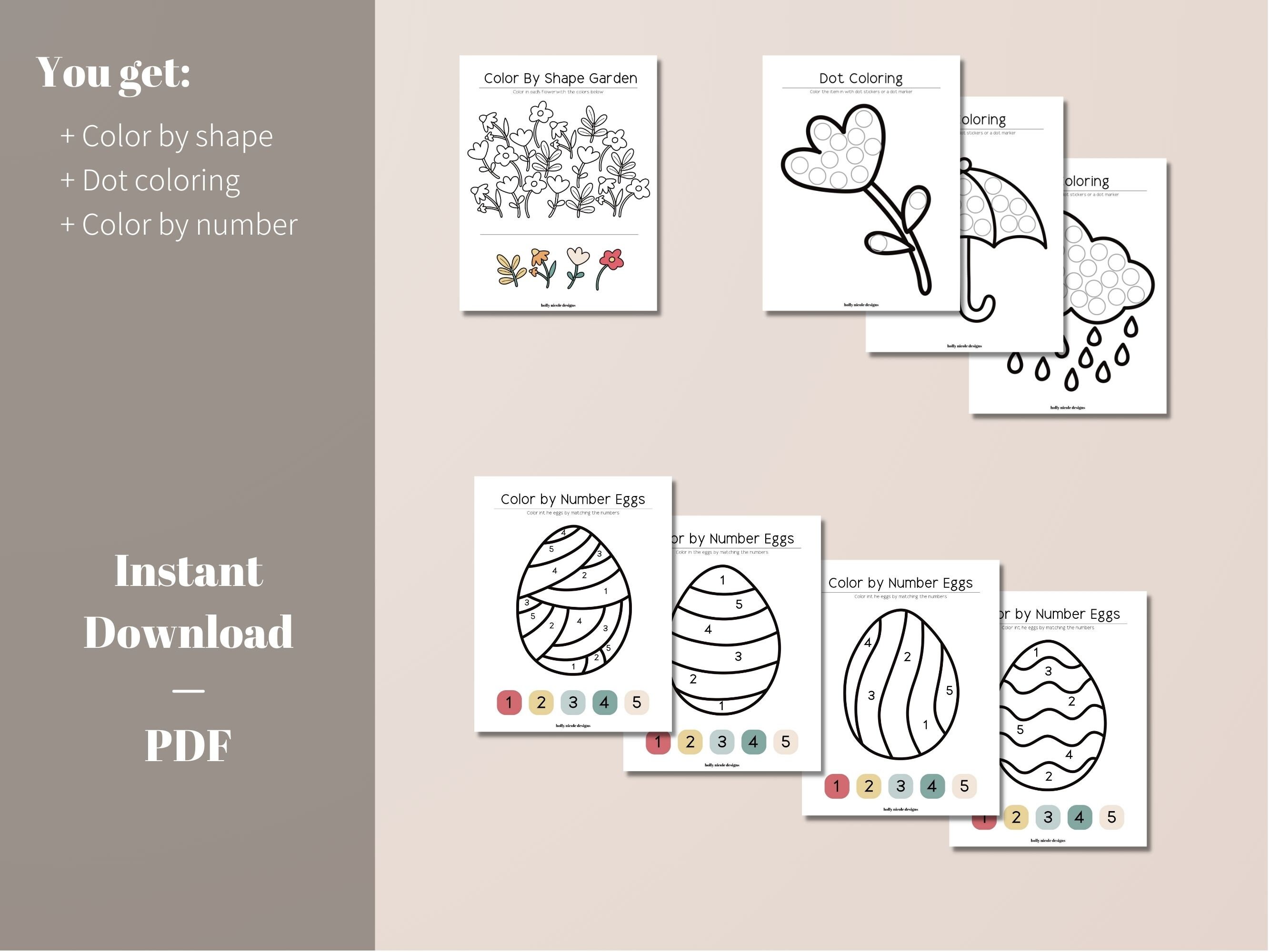Spring Colors Coloring Activity Spring Color Activities Printable - Etsy