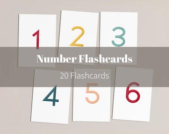Numbers Toddler Flashcards Printable