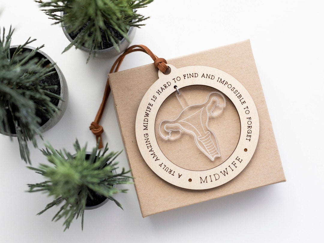 Midwife Ornament With Uterus Midwife Appreciation Gift Home Birth