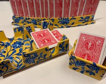 Canasta Set 3 pieces , Classic Design with 1 Card Rack, Spinner, Deck Holder