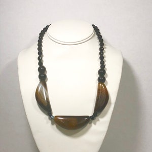 Sterling Silver Banded Agate Necklace 18"