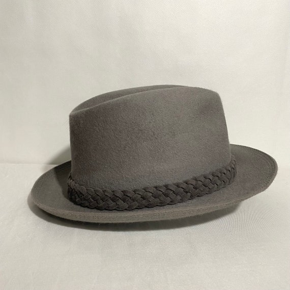 Vintage Light Grey Felt Borsalino Fedora  21 1/2” - image 2