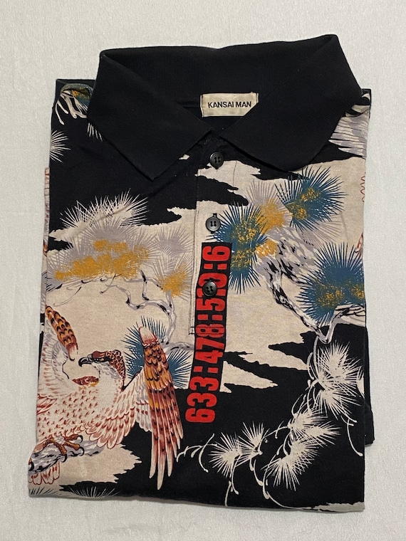 Vintage Kansai Man Kansai Yamamoto Co. Bird Falcon Polo Shirt - Etsy
