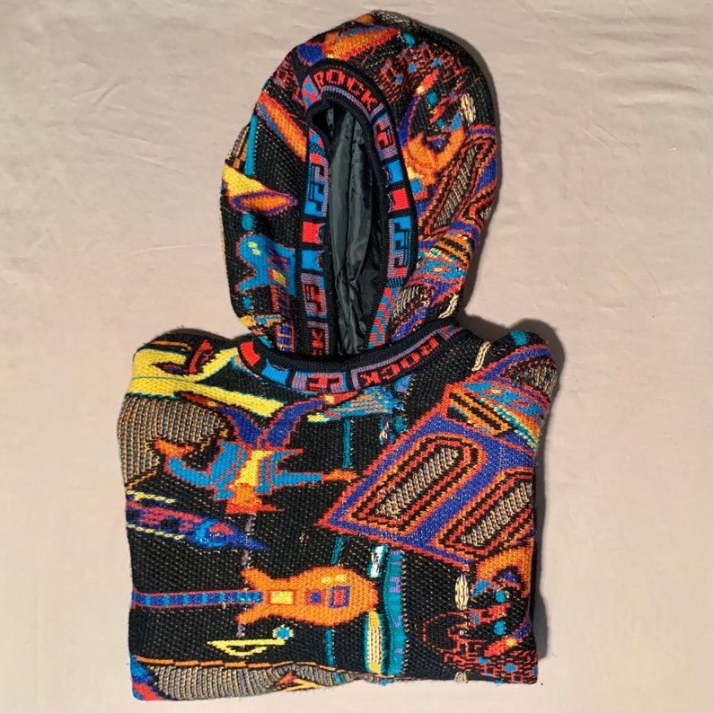 Vintage Coogi Blues Themed Unique Multicolor Pattern Long Etsy