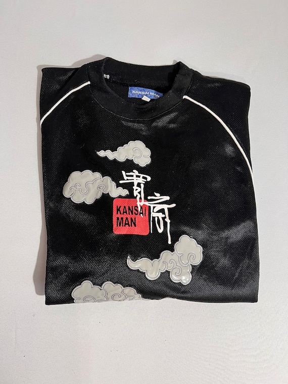 VTG Kansai Yamamato Jersey T-Shirt Black Size Larg