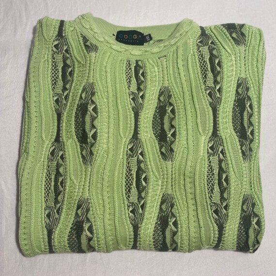 Vintage Rare Short Sleeve Lime Green Coogi Sweater