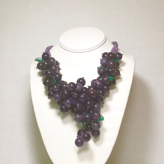 Sterling Silver Amethyst & Agate Hand Strung Necklace 19-23"