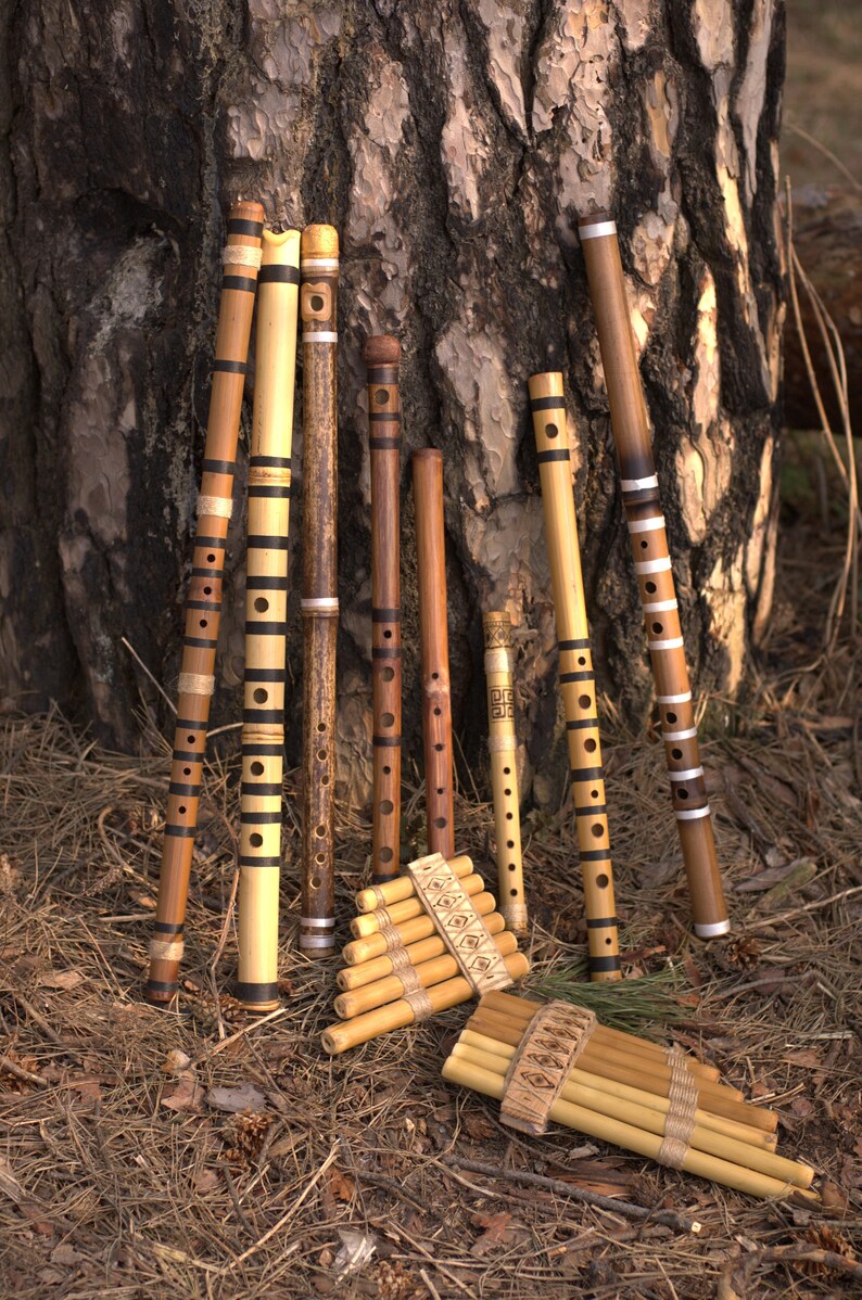 Bamboo Flute Bansuri Flûte en bois indienne Etsy