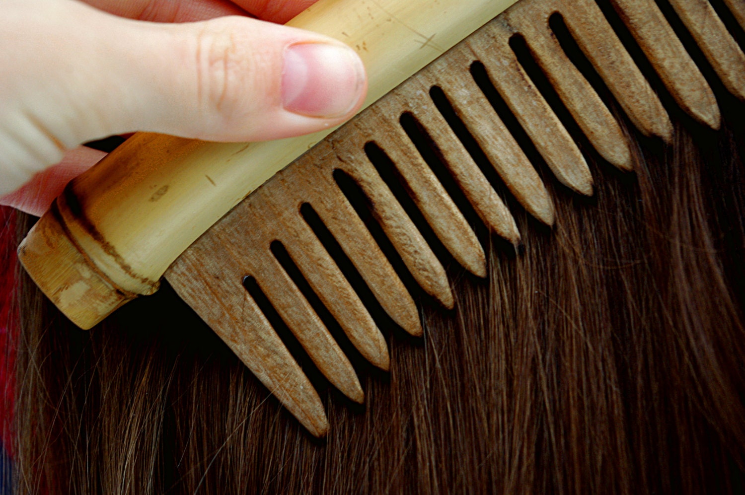 Bamboo Wooden Hair Comb Gift for Women Valentines Gift for Her Etsy