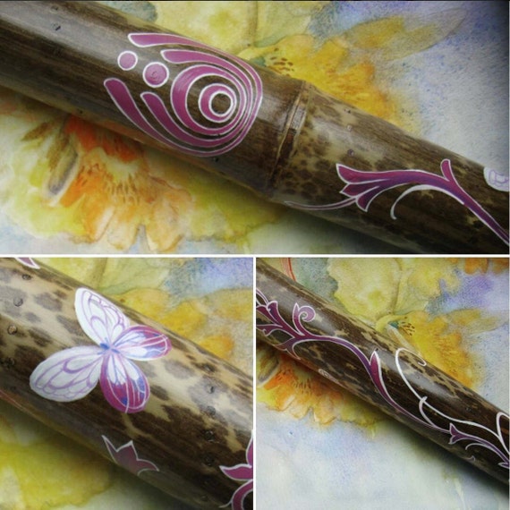 Bamboo rain stick wooden stick paint art rain stick Etsy