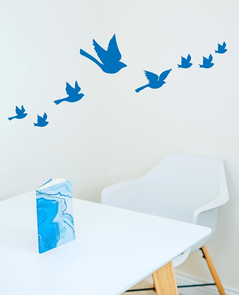 Bird Wall Sticker Bird Wall Decal Removable Birds Wall Etsy