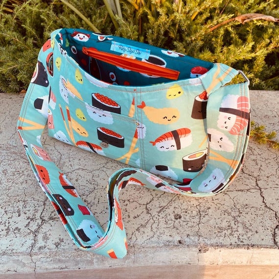 Happy Sushi Messenger Bag - With Adjustable Strap! - Etsy