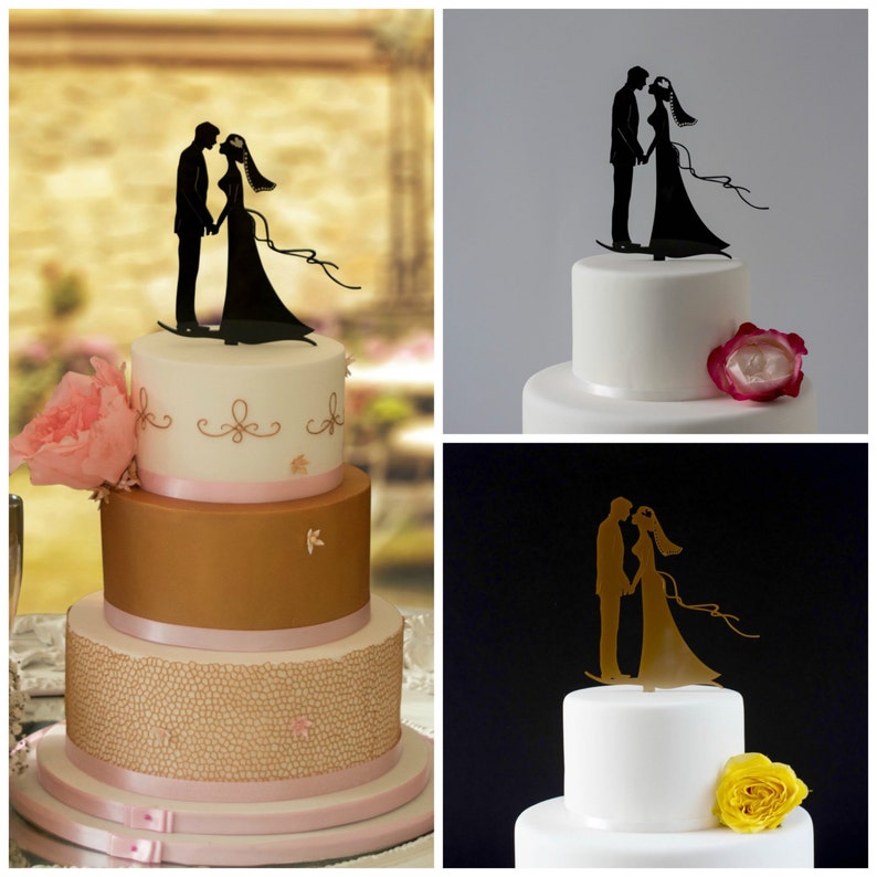 Elegant Cake Topper Modern Wedding Cake Topper Cake Topper