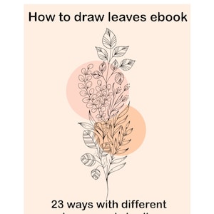 Bladeren tekenen, afdrukbare werkbladen, doodlebladeren, Bullet Journal-inspiratie, arceringstechniek