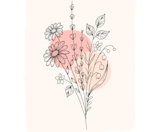 Cómo dibujar flores, hojas de trabajo imprimibles, flores para Bullet Journal, flores con sombreado, flores realistas