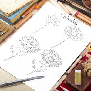 ак исовать олевые цветы, исты для печати, еты Bullet Journal, еты со иховкой, еалистичные еты