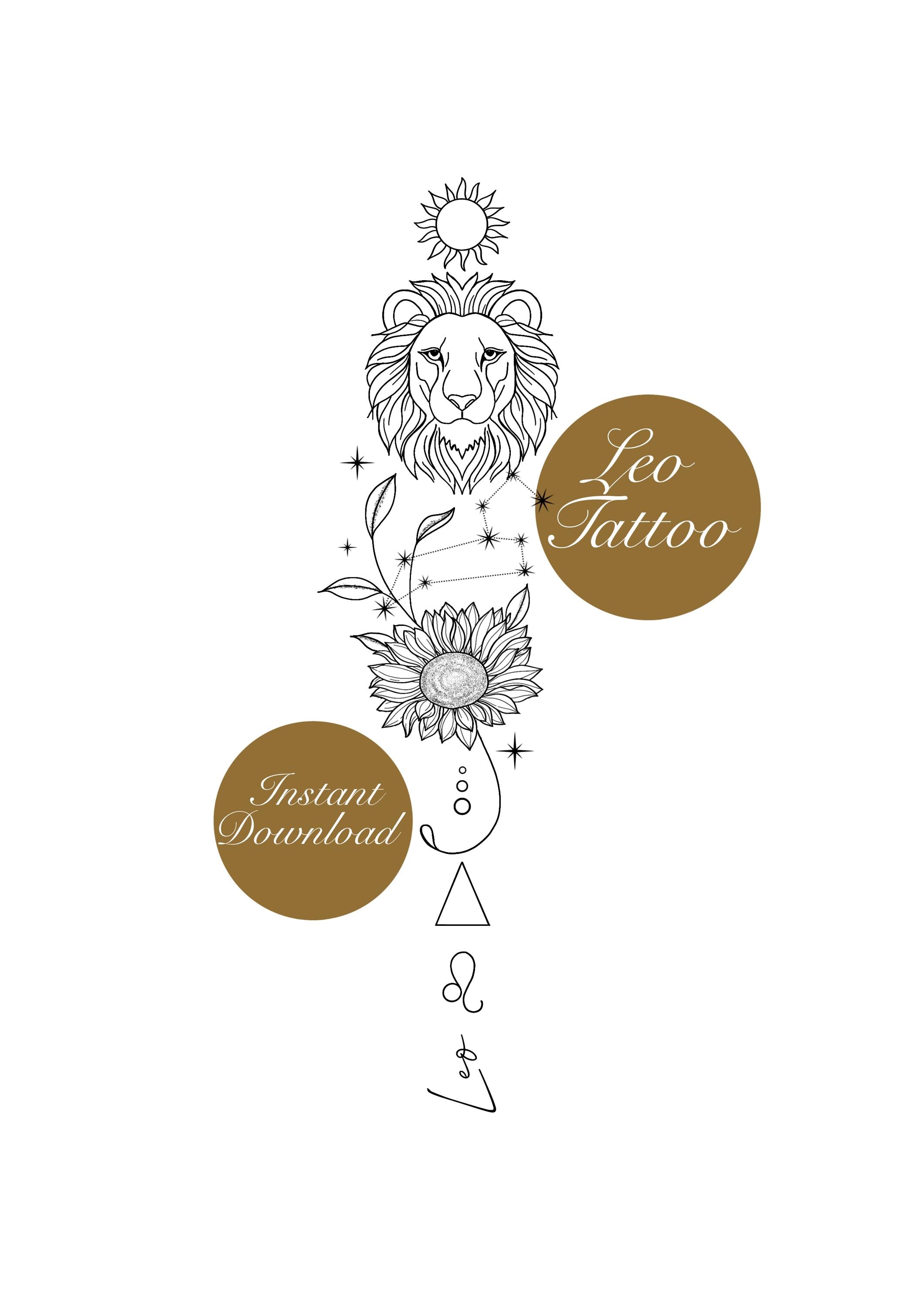 August Leo Birth Flower Tattoo Ideas