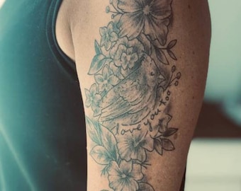 Bird Tattoo Half Sleeve