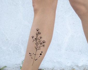 Capricorn Constellation Tattoo Babys Breath Flower Tattoo - Etsy Capricorn Constellation Tattoo Babys Breath Flower Tattoo - Etsy