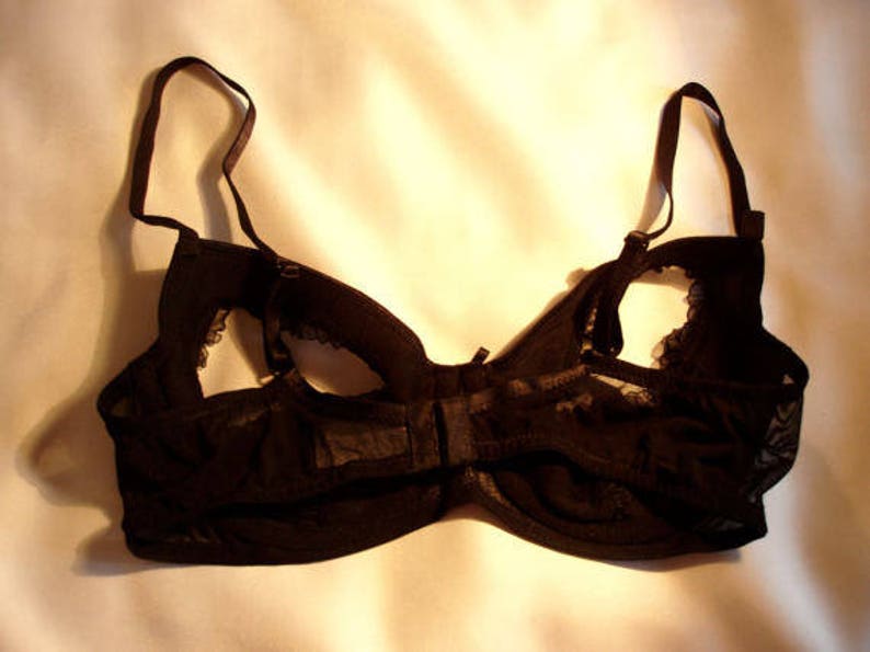 Black Bra Erotic Lingerie Open Nipple Sexy Nipple Free  Etsy