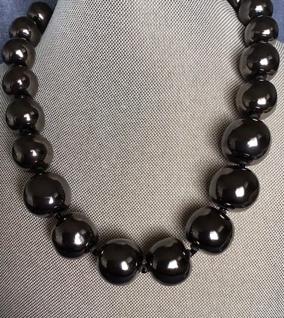 Large marcasite beaded necklace