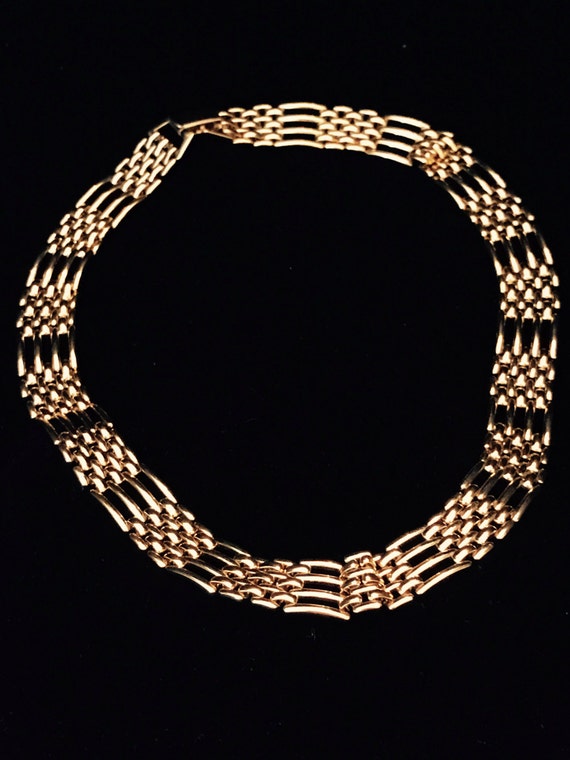 Napier heavy gold plated choker style necklace