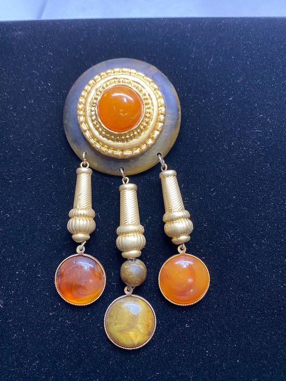 Italian brooch with dangling elements - image 3