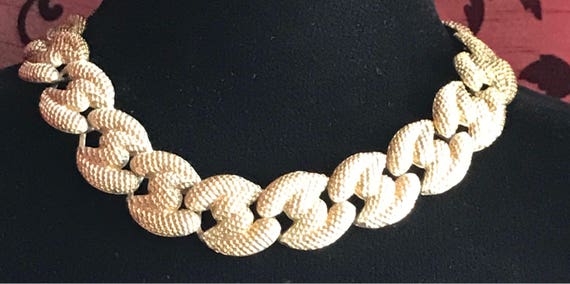 Gold plated large link choker - image 4