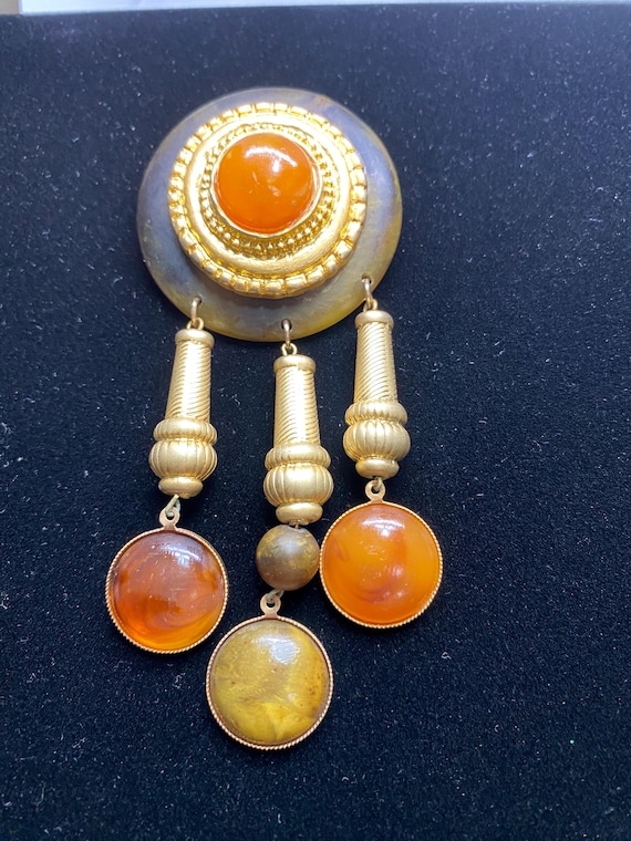 Italian brooch with dangling elements - image 2