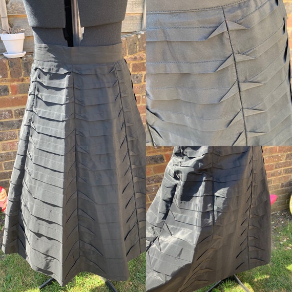 1950s black taffeta skirt