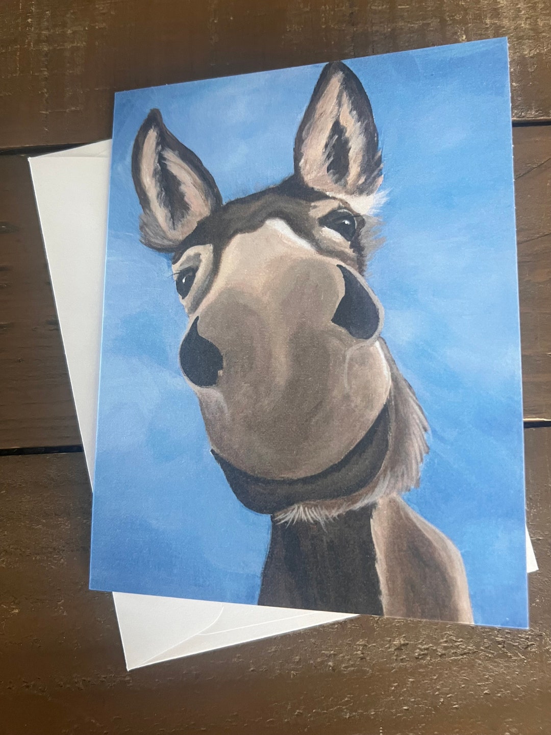 Donkey Ravello Kissable, Cute Donkey Nose Set of 4 Blank Notecards With Envelopes From ...
